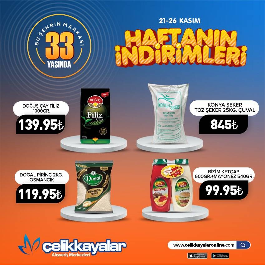 Konya’nın zincir marketi, çay ve şekerdeki indirimi duyurdu 13